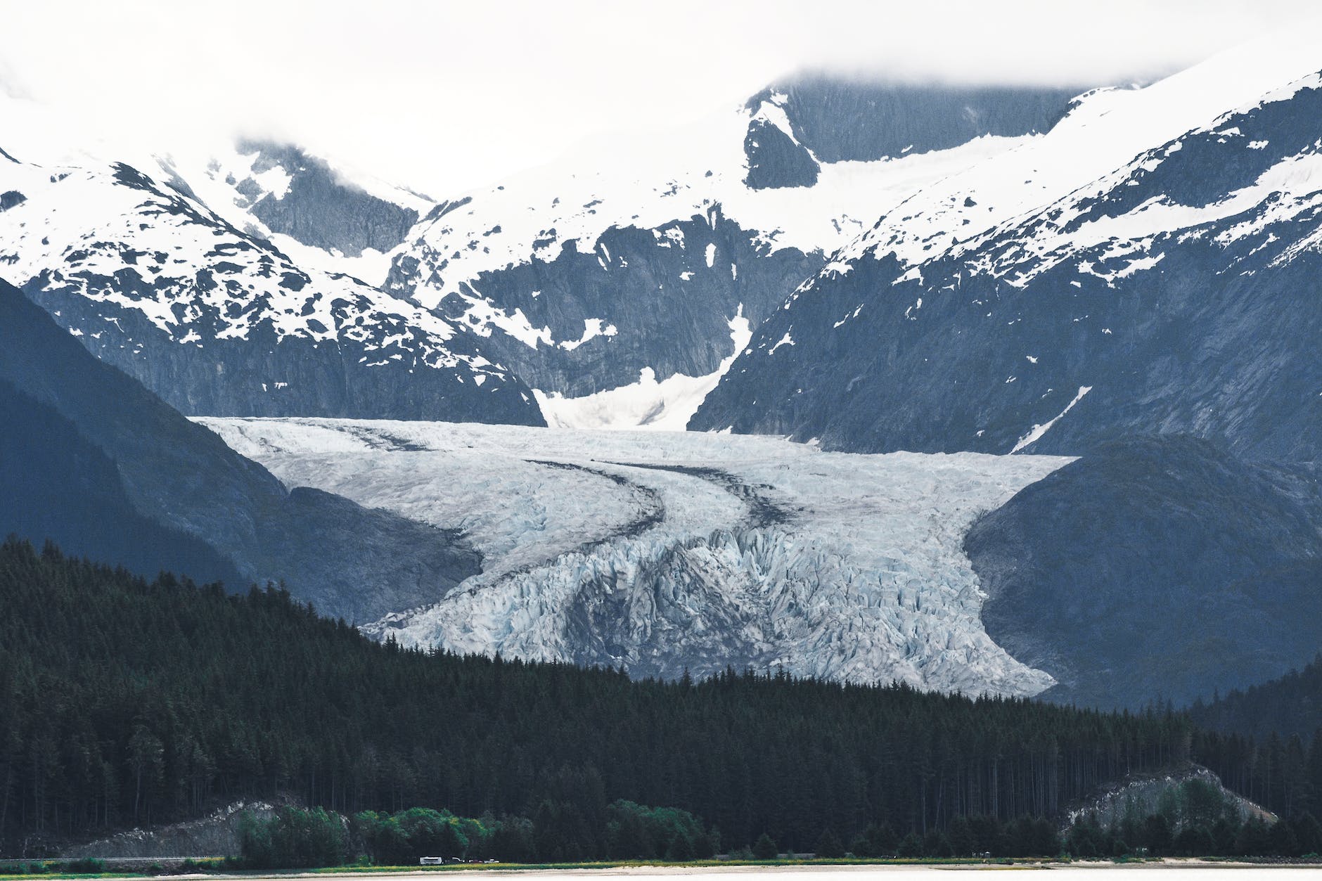 mountain covered with snow